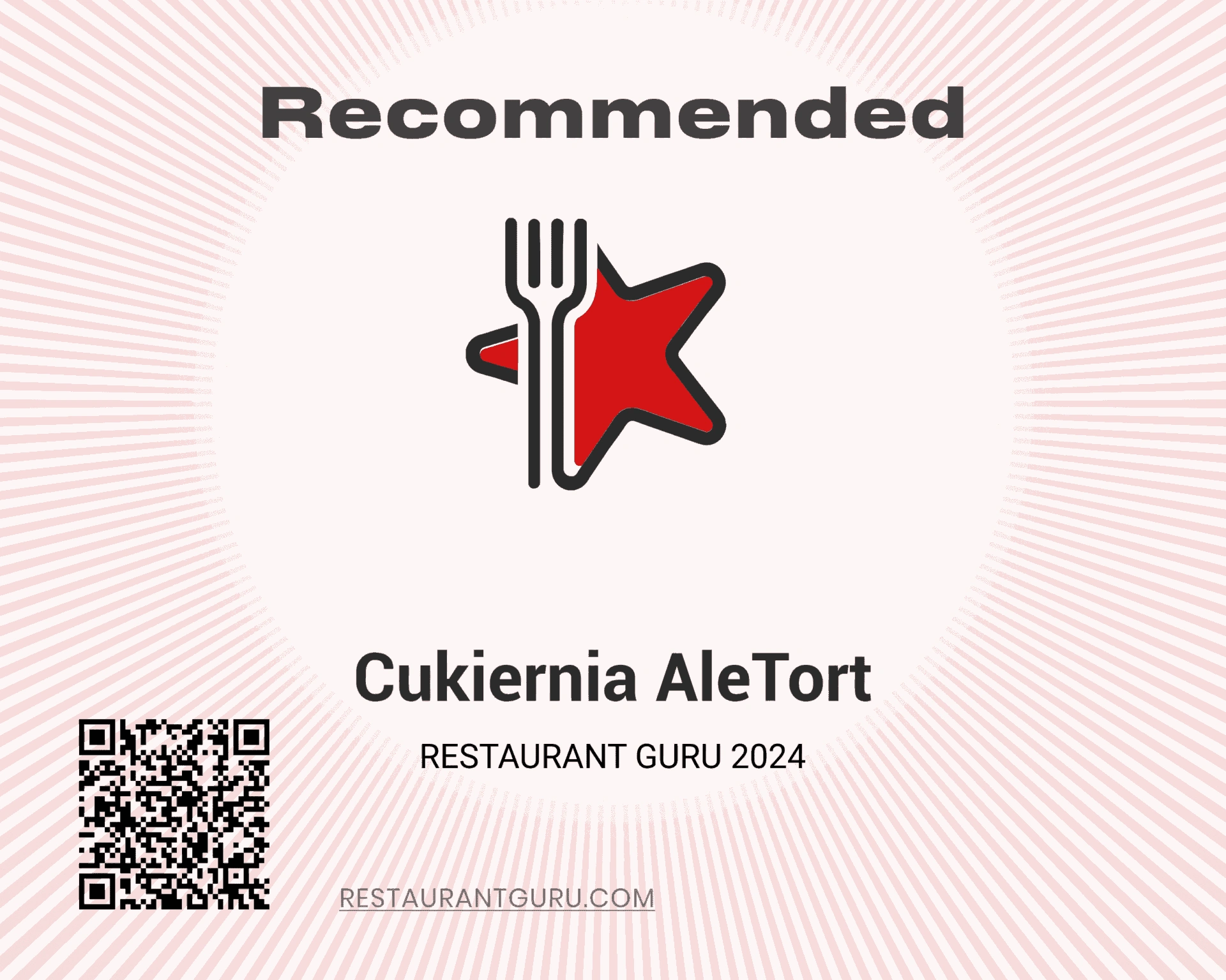 Cukiernia AleTort wyróżniona przez Restaurant Guru